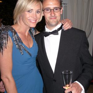 Producer Gene Fallaize with TV Presenter Jenni Falconer at the UK Premiere of Sex and the City 2.