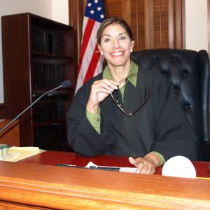 On the set of the film Mindsight I played a judge