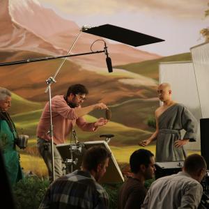 Director Michael Mohan on the set of a Ruffles potato chip commercial.