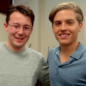 With Dylan Sprouse on the set of 