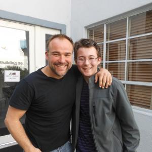 With David DeLuise on the set of Lab Rats (2013)