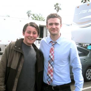 With Justin Timberlake on the set of Bad Teacher 2010