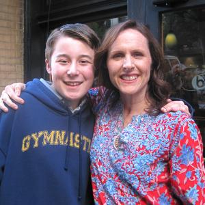 With Molly Shannon on set of 