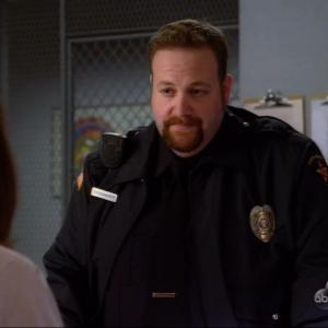 Officer Dougherty Ben Zelevansky is not kidding around with Frankie Heck Patricia Heaton on The Middle