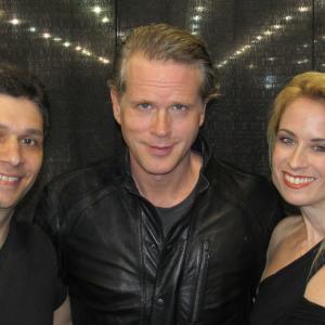 Jack Thomas Smith girlfriend Mandy Del Rio and Cary Elwes at the Wizard World Comic Con Philadelphia PA 2015