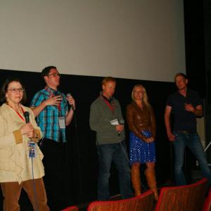 SIIF Film Festival Kristina Johnson Hayley Tim Connery WriterDirector Jeb Metzger Producer and Chad Meyer Easton giving talk back after showing of Eastons Article