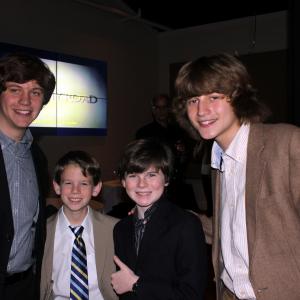 Double brothers Ryan Williams Grayson Riggs Chandler Riggs and Andrew Williams at the premiere of Destiny Knows My Name