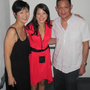 left to right: Cindy Cheung, Jennifer Betit Yen and John Woo at the 36th annual Asian American International Film Festival.