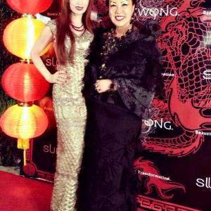 Kimberley Kates and Fashion Designer Sue Wong at The Cedars. Chinese New Year 2014 Celebration.