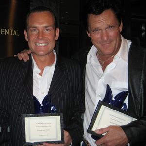 Michael Madsen and Mark Mahon at the 23rd Boston film festival. STRENGTH AND HONOUR took the Festival prize and Best Picture. Michael Madsen took Best Actor.