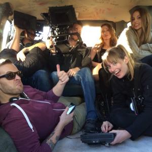 Deeper the movie Inside the van with cast and crew Director Jeffrey Andersen