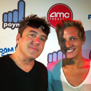 Brian McCulley and Josh Brodis on the red carpet at the Dusk Til Con after party 2011