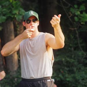David Rountree directs a shotgun firing scene in Will To Power