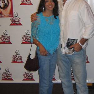 David Rountree and Rosie Garcia on the Red Carpet at the premier for The Receiver