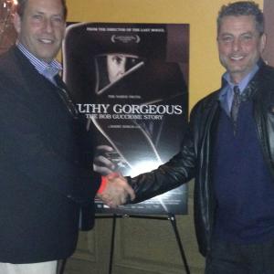 Henri Kessler with Nicholas Guccione at the Premiere of Filthy Gorgeous The Bob Guccione Feature Documentary Directed by Barry Avrich at The Crosby Hotel Screening Room NYC Nov 8 2013