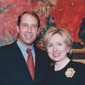 Henri M Kessler with Hillary Rodham Clinton at The Russian Tea Room NYC 2000