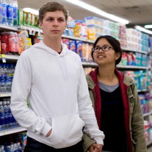 Still of Michael Cera and Charlyne Yi in Paper Heart (2009)