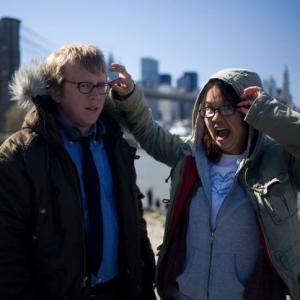 Still of Nicholas Jasenovec and Charlyne Yi in Paper Heart 2009