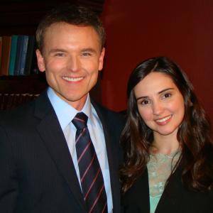 Jeff Rose and Laura Breckenridge on the set of 