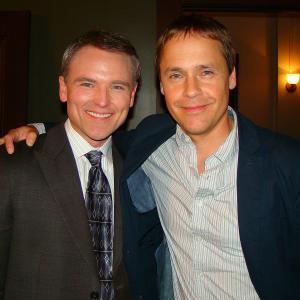 Jeff Rose and Chad Lowe on the set of Lifetime's 