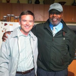 Jeff Rose and Reuben Cannon on the set of House of Payne 2011