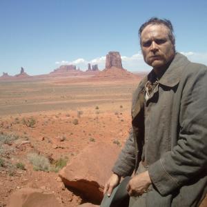 Damon Carney in Monument Valley on the set of The Lone Ranger