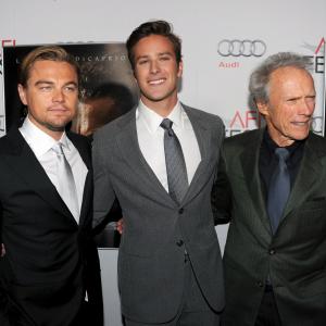 Leonardo DiCaprio Clint Eastwood and Armie Hammer at event of J Edgar 2011