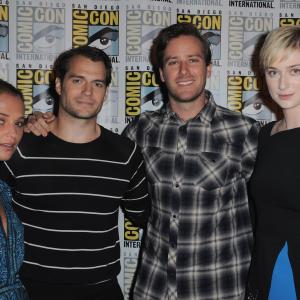 Henry Cavill, Armie Hammer, Alicia Vikander and Elizabeth Debicki at event of Snipas is U.N.C.L.E. (2015)