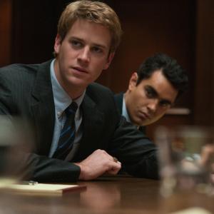 Still of Max Minghella and Armie Hammer in The Social Network 2010