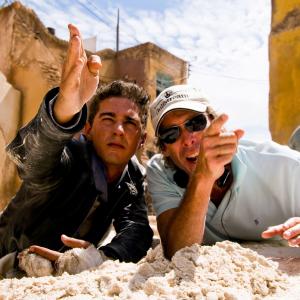 Still of Michael Bay and Shia LaBeouf in Transformers Revenge of the Fallen 2009