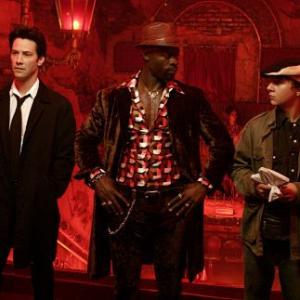 Still of Keanu Reeves Djimon Hounsou and Shia LaBeouf in Constantine 2005