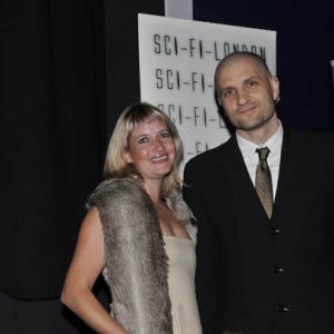 Lauren Beukes with China Mieville after she won the Arthur C Clarke Award for Zoo City