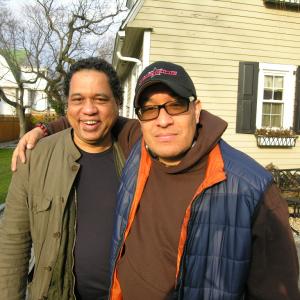 LR Politically Astute Filmmakers Tontxi Vazquez  WriterDirector?Producer Vagabond Beaumont MACHETERO up in Bronxville USA
