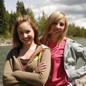 Brittney Wilson and Mackenzie Porter on the banks of the Elbow River. Bragg Creek, Alberta. June 2006.