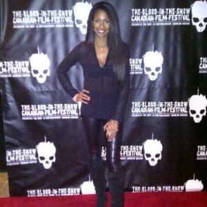 JaNae Armogan at Devils Night Red Carpet Premiere