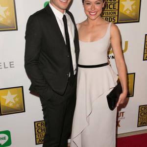 Ben Lewis and Tatiana Maslany at the 2014 Critics Choice Television Awards