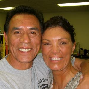 Wes Studi and Carla-Rae Behind the scenes of WE SHALL REMAIN: The Nation