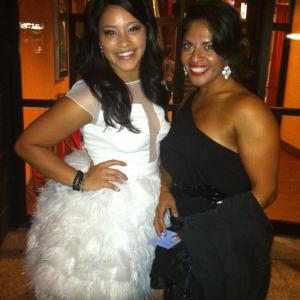 Diana Castrillon and Gina Rodriguez at Filly Brown premiere