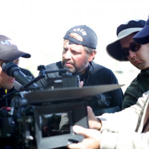 Peter with the camera team. DP (Anders Uhl) 1st AC (Tom) & 2nd AC (Ryan)