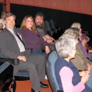 Left to right Steve Dakota Cindy Koenig Ken Koenig premiere The Golden Tree Del Oro Theater Grass Valley Calif