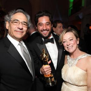 Ryan Bingham, Nancy Utley and Stephen Gilula at event of The 82nd Annual Academy Awards (2010)