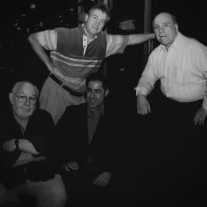 A SICILIAN ODYSSEY Chicago-cast actors Ron Weiner (Carlo Magno/Charlemagne English version), Walt Sloan (Max Madreluna), Don Kress (Cervantes), Graziano Pinna (Archimedes and Carlo Magno Italian version) at the 