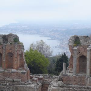 A SICILIAN ODYSSEY at the Teatro Greco, Taormina, Sicily..can you see Ulysses?