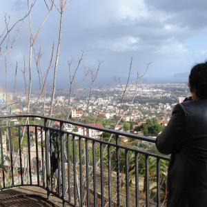 A SICILIAN ODYSSEY Director Jenna Maria Constantine on location in Monreale, Sicily with gift of a Sicilian rainbow