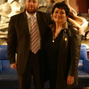 A SICILIAN ODYSSEY Director Jenna Maria Constantine with Antonino Iannazzo, Mayor of Corleone, Sicily