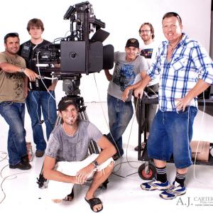 Writer / Director A.J. Carter with 3D Stereoscopic rig and crew: Drew Merefield, Jim Frater, Sam Winzar, Russell Lewis and Jeremy De Vries-Turnell. 'T.W.A.T' 2010