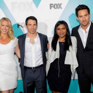 Anna Camp Chris Messina Mindy Kaling and Ed Weeks at The 2012 FOX upfront party in NYC