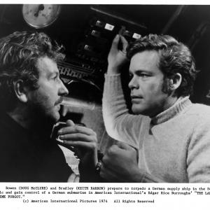 Still of Keith Barron and Doug McClure in The Land That Time Forgot 1975