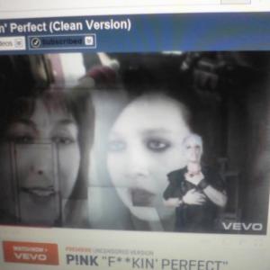 Mary-Jessica Pitts, screen shot of Pink Music Video, F**KIN