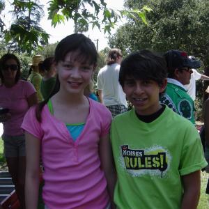MJ with Moises Arias on the set of Moises Rules, for Disney XD.